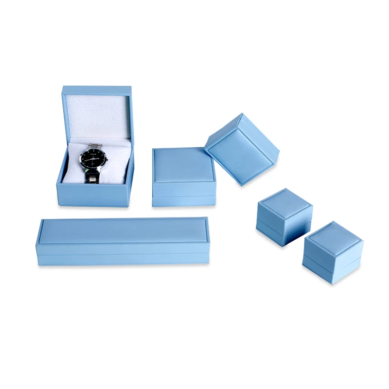 Изготовленный На Заказ нескольких цветов искусственная кожа бархатная поролоновая вставка Подарочная коробка ювелирных изделий пластиковая коробка для упаковки ювелирных изделий