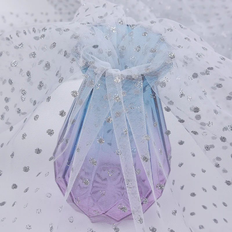 glitter mesh fabric dot sparkle mesh fabric shiny fabric for wedding dress