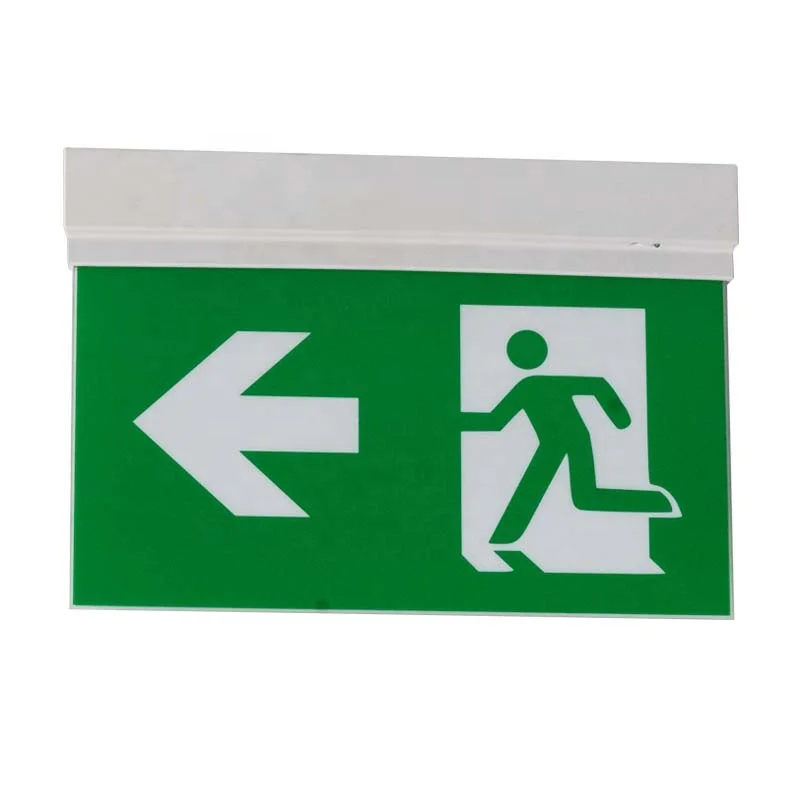 Direct sales Rechargeable emergency exit sign lights with Li-ion battery from China supplier