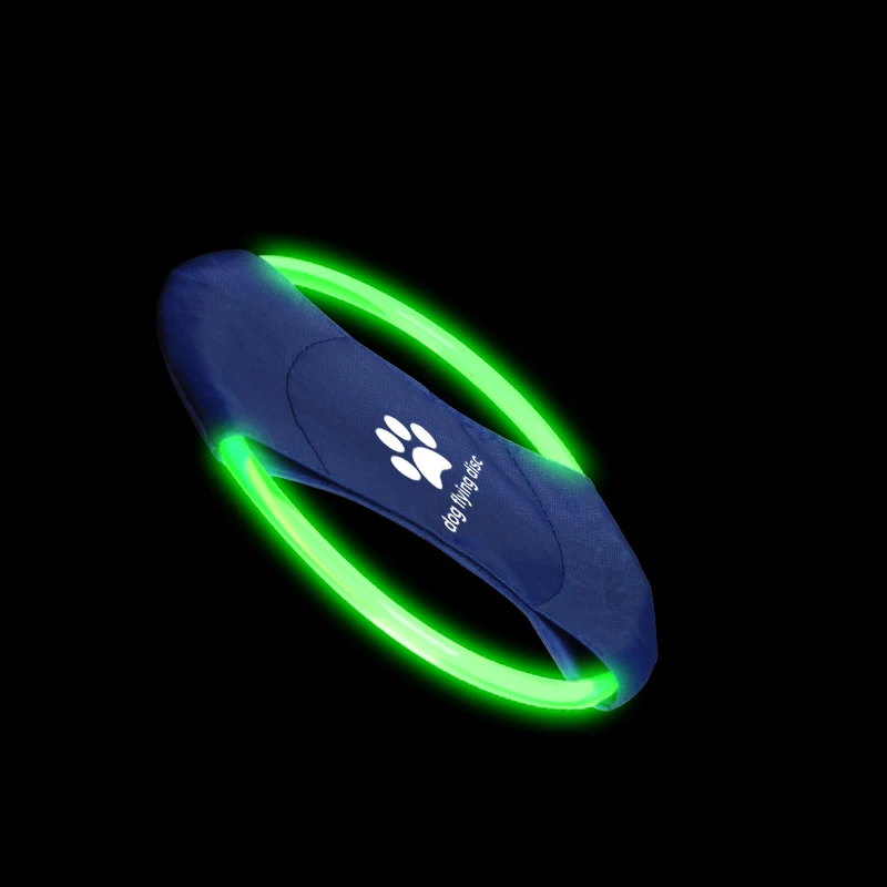 USB rechargeable OEM Plastic LED Flashing Flying Saucer flying disc with light