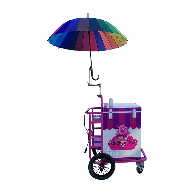 Support Customized Mobile Ice Cream Food Cart Food Stall French Fries Vehicle Mobile food cart For Sale