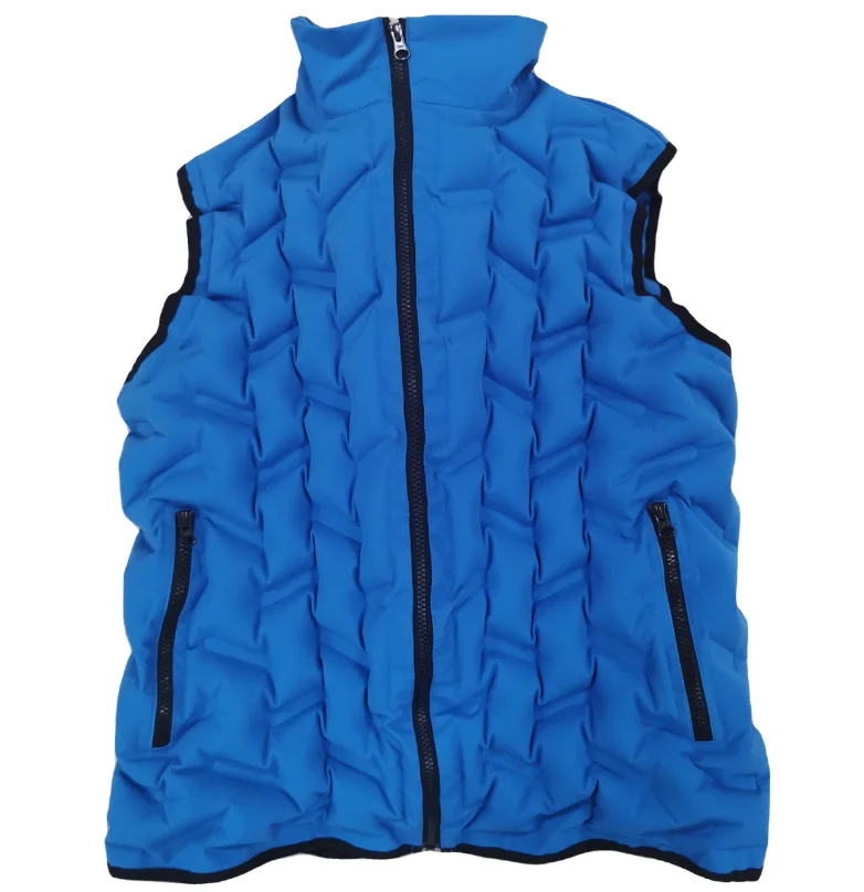 
 Inflatable  vest with Zero Down Air filling Vest lint-free technology filled with air to regulate temperature  