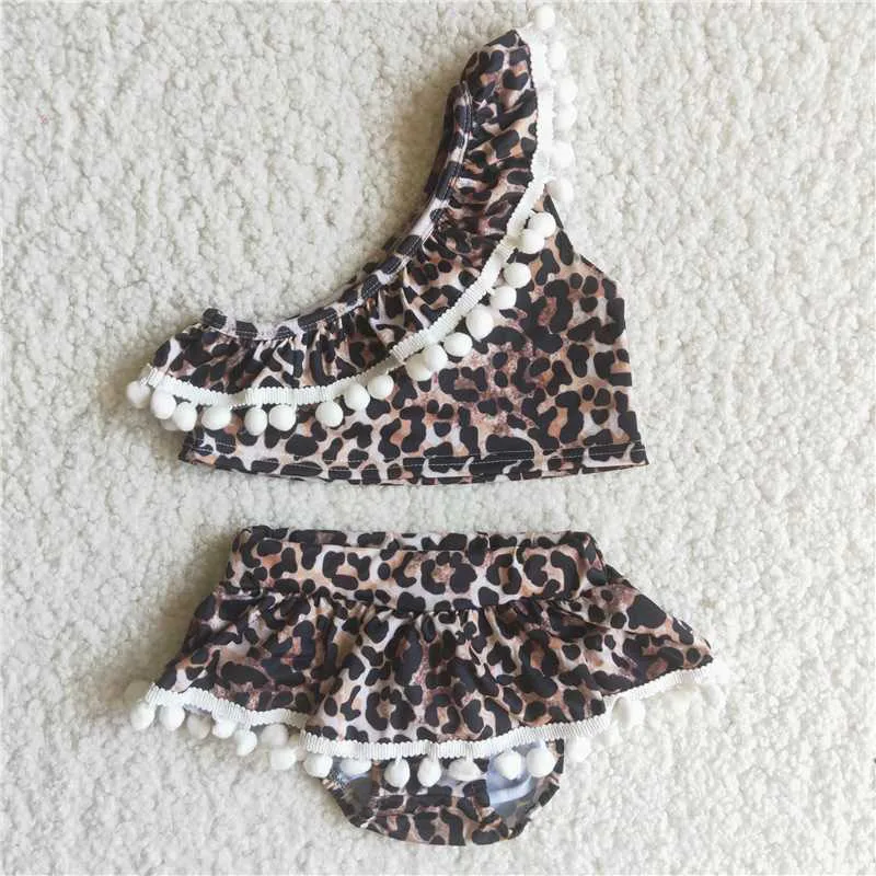 Toddler girls New summer fashion leopard print swimsuit baby girls Boutique Swimwear children Swim Clothes Bathing suit