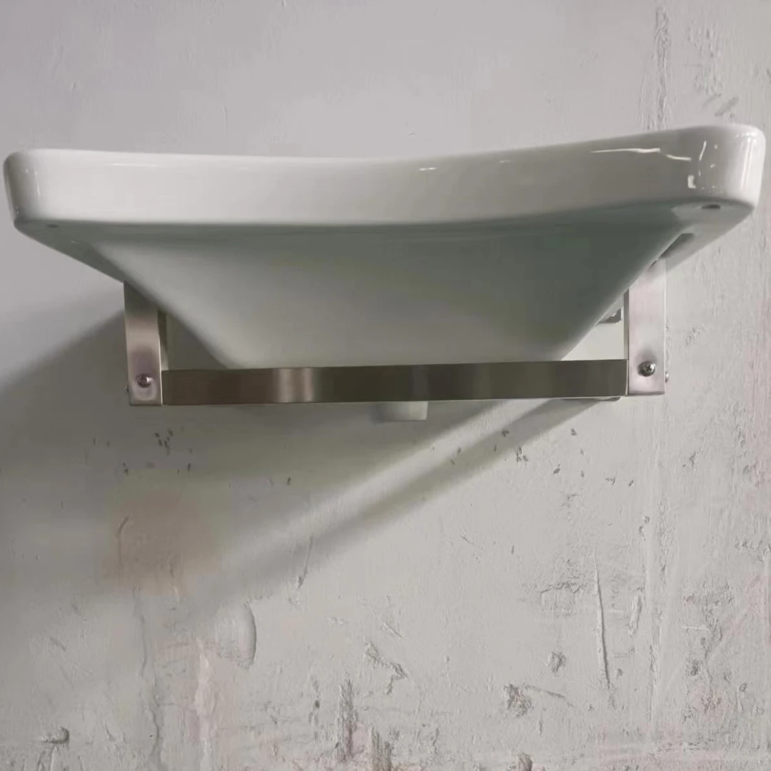 Wall basin and support grab  lavatory care lavabo  open vessel sink handicapped sanitary bath chair Vintage change room toilet