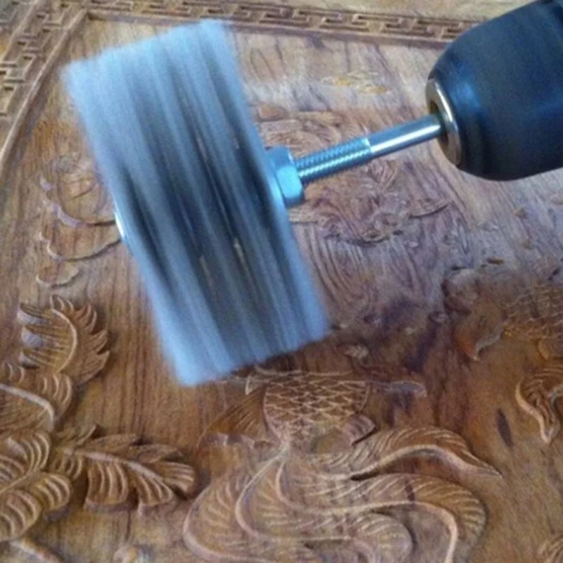  Мягкая нейлоновая абразивная вращающаяся щетка для очистки и полировки поверхности из карбида кремния древесины