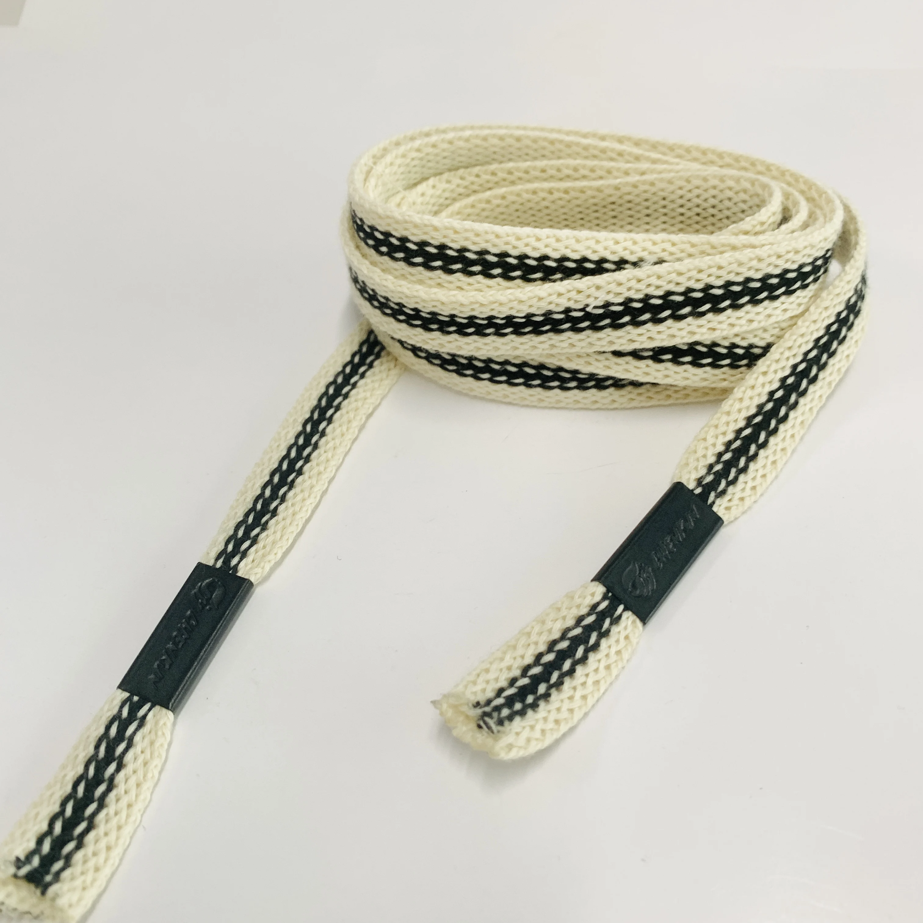 Wholesale cotton sweatshirt drawcord rope Shoe Laces  flat woven Shoelaces for shoes drawcord rope string