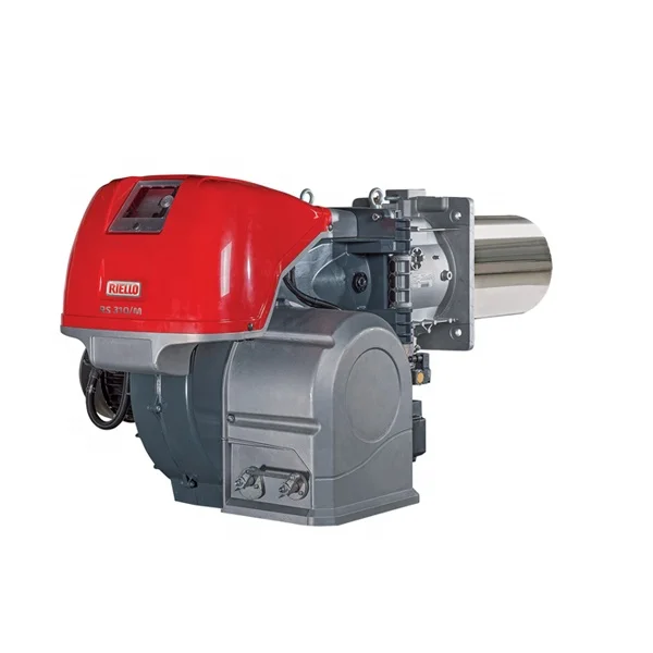 Original Riello RS 310-410-510-610/E-/EV Blu burners series covers a firing range from 1200 to 6250 kW