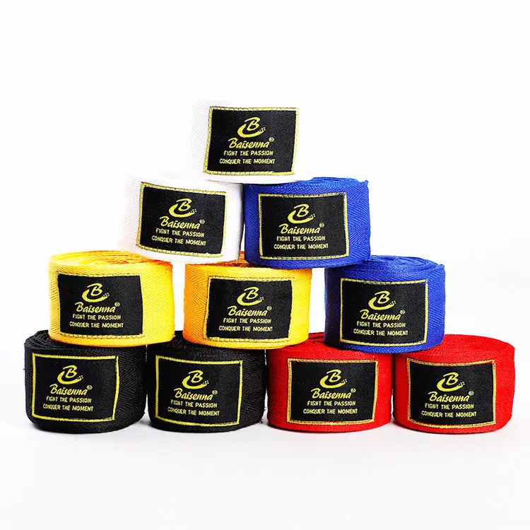 RS Wholesale OEM Boxing Wrist Band Related New Products Elastic Cotton Hand Wrap Bandages Boxing Hand Wraps For Boxing