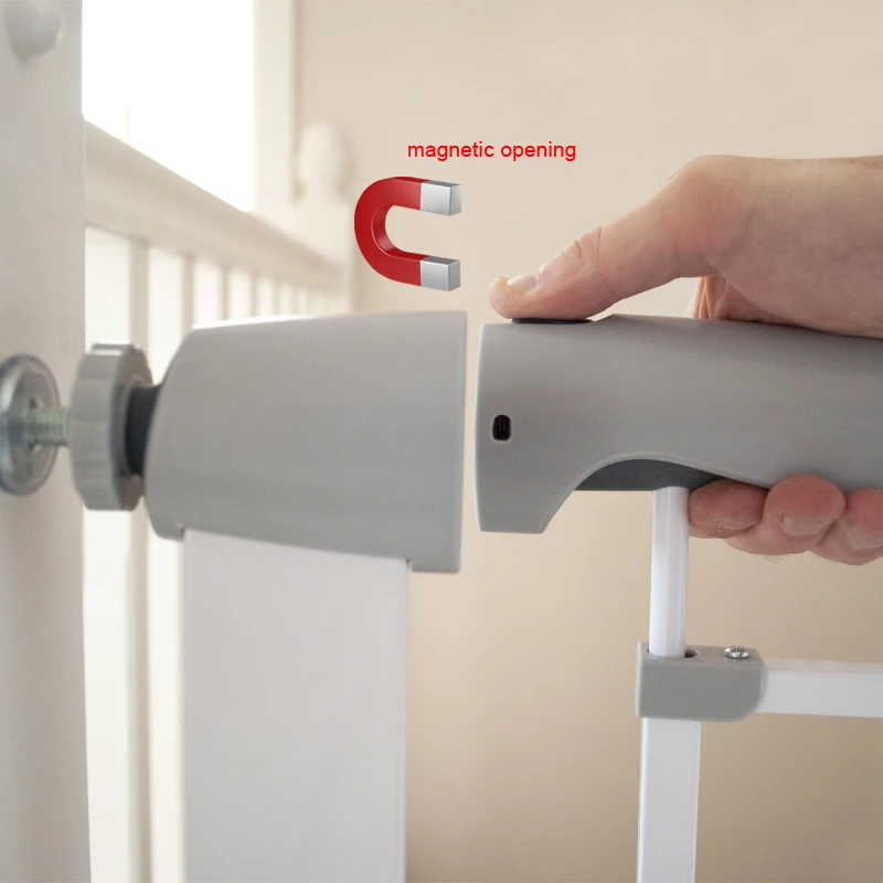 Сверхширокие от 76 см до 83 безопасные для домашних животных лестничные Детские заборы ворота с автоматическим дверным замком