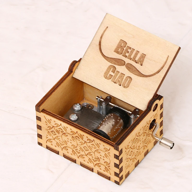 LA CASA DE PAPEL Movie Custom Engrave and Color Printing LOGO Bella Ciao Music Box