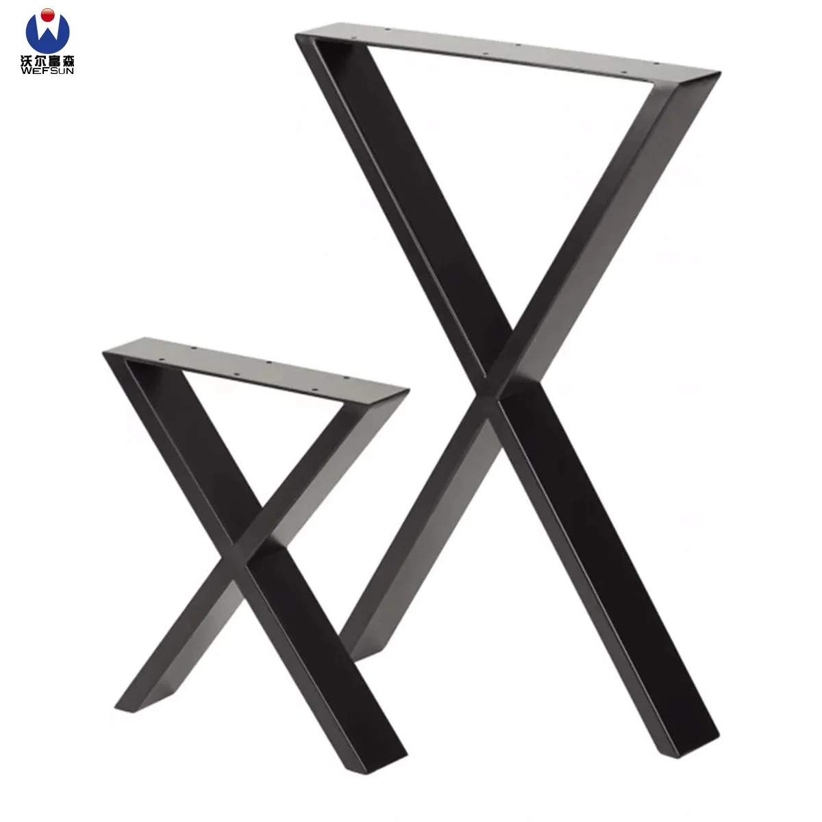 Coffee Industrial Cast Iron Restaurant Black Dinning Large Cross Frame Wrought Pedestal Dining Metal Table Base legs