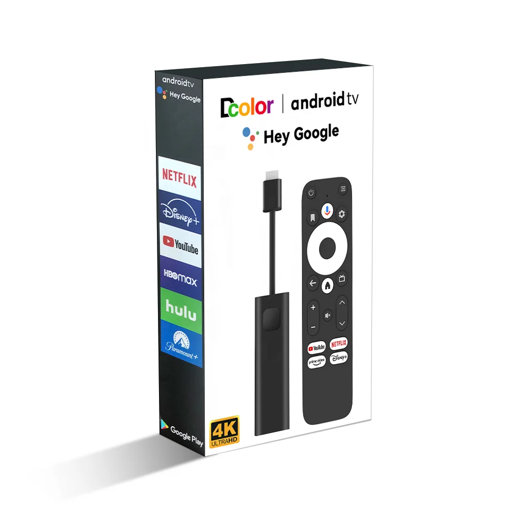Android TV Stick with Google Net flix Certified Dol-by Audio 4K Stick with 2GB RAM and 16GB ROM Supported 2.4G/5G WiFi TV Stick