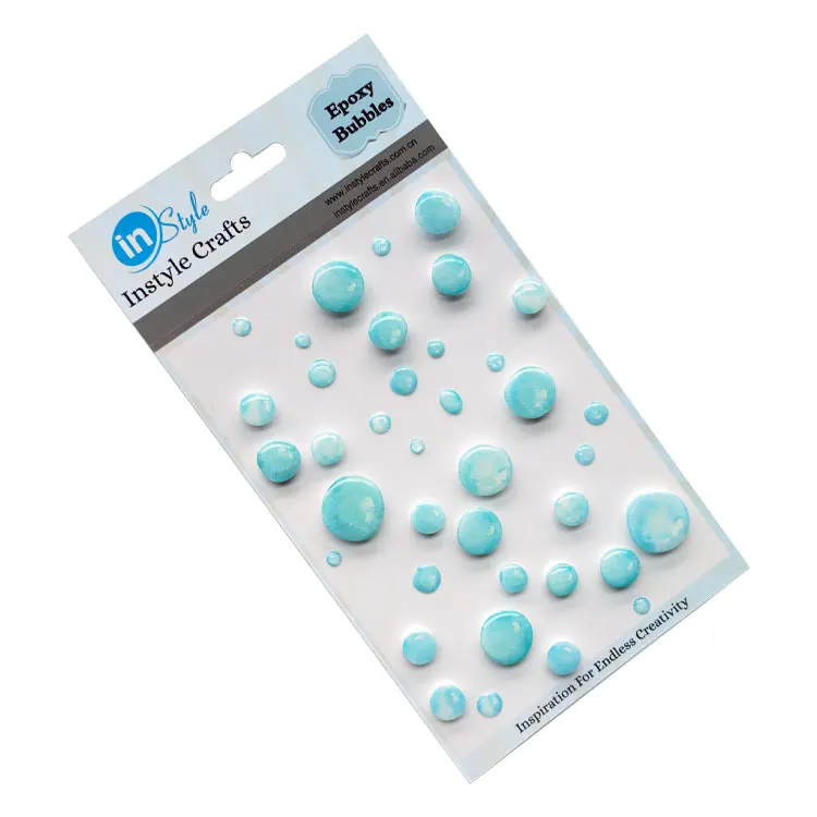 Wholesale Die Cut A6 Size Epoxy Decorative Sticker Sheet Custom 3D epoxy resin sticker Crystal for Mobile Phone diaries