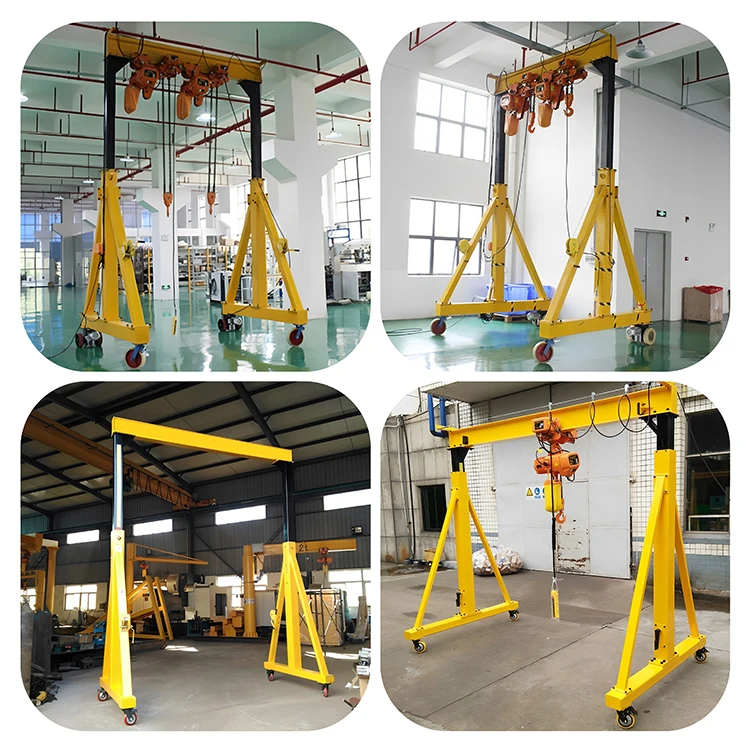 Mobile Portable Gantry Crane Price Single Girder Gantry Crane With Electric Chain Hoist