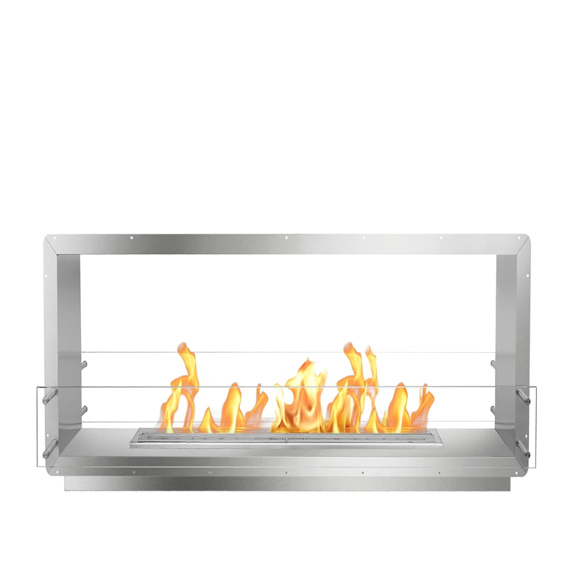 72 inch  intelligent chimeneas firebox outdoor bio ethanol wall fireplace electric fire