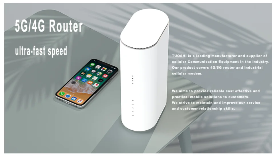 TUOSHI 5G CPE WiFi-6 wireless Router 5G router Voice Volte Gigabit Ethernet 5G 4G LTE Cellular modem Router