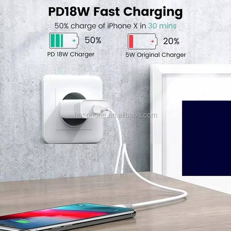  2021 USB-C 18W PD Fast Charging Type-C USB Data Cable charger wire for 12 pro max 11 xs xr 8g