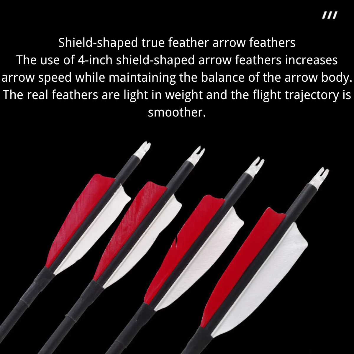 7.8mm Real Feather Hybrid Carbon Arrow Replaceable Arrow Straight Pull Recurve Bow Accessory