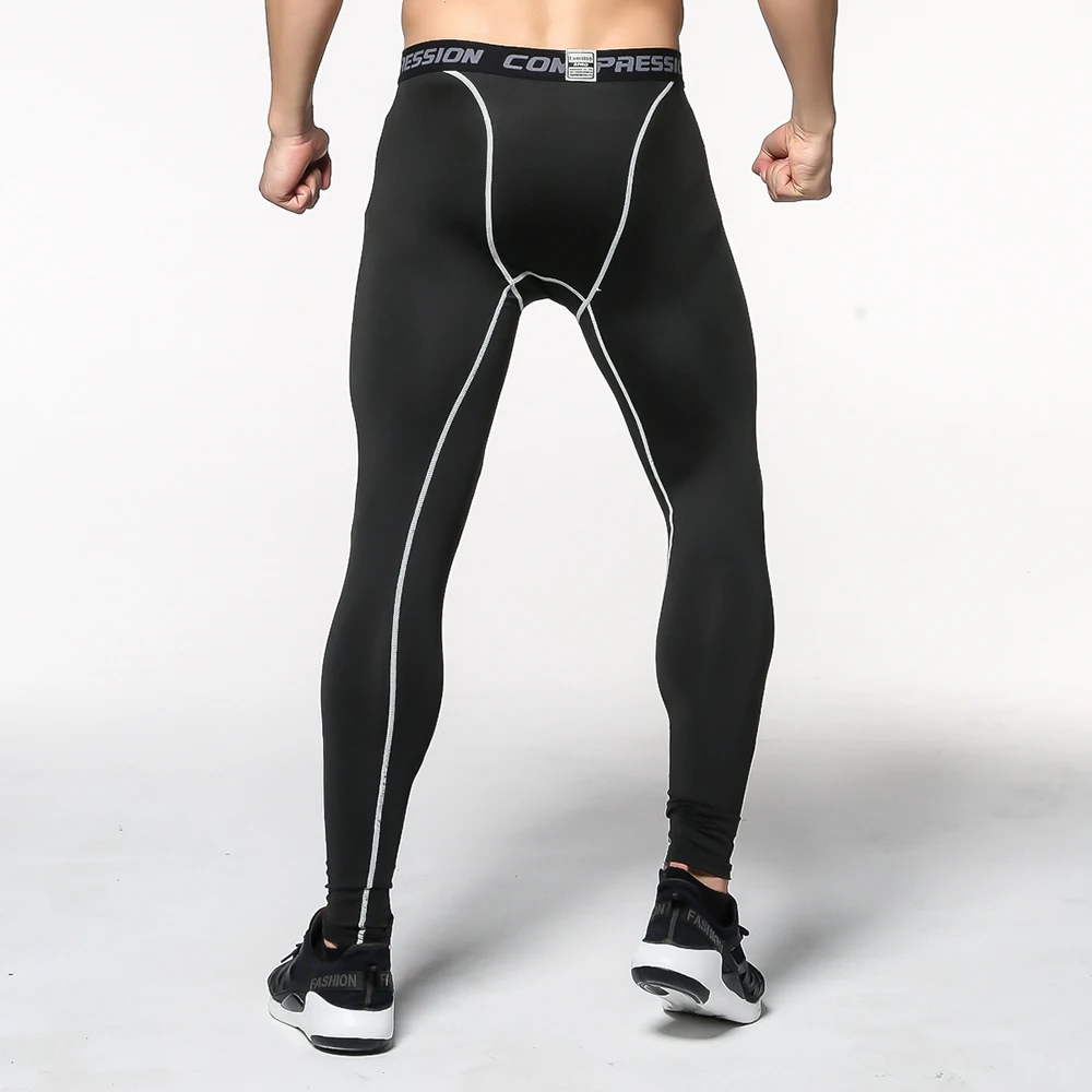 Customized Sports Gym Training Wear Workout Fitness Tights Man Basketball Football Compression Pants Men Running Leggings