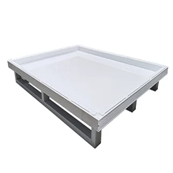 Heavy Duty Forklift Stackable Mesh Pallets Storage Metal 4 Drum Oil Steel Pallet Steel Spill Containment Pallets