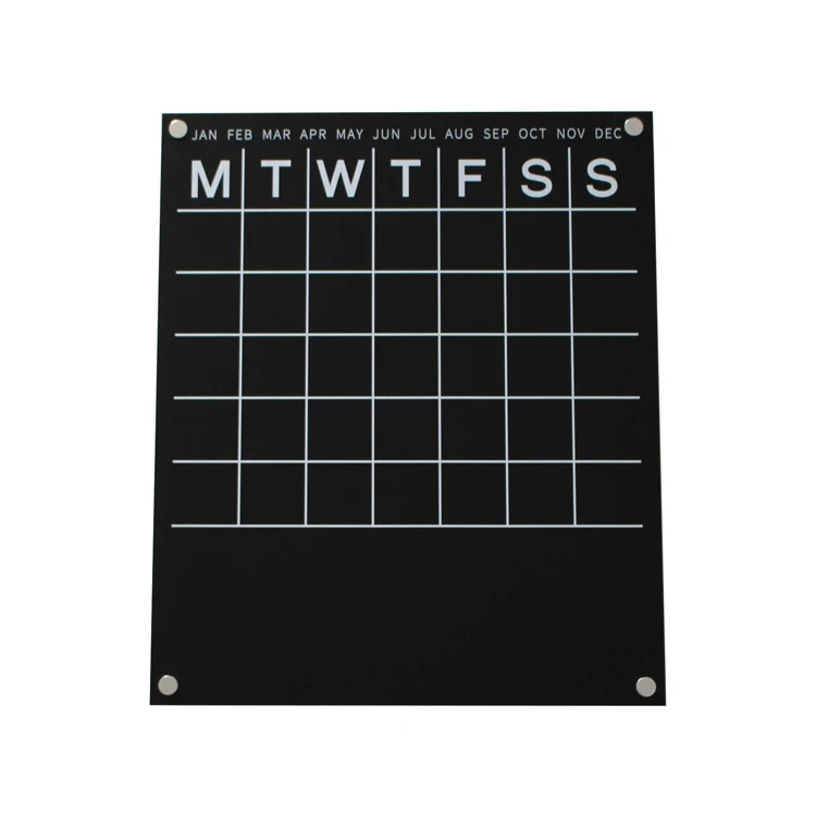 VONVIK High Quality Supplier Printing Acrylic Dry Erase Wall Calendar