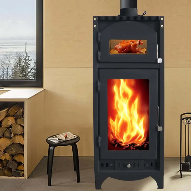 Wood Heater Cast Iron Fireplace Burning Stove Fireplace For Indoor Living Room