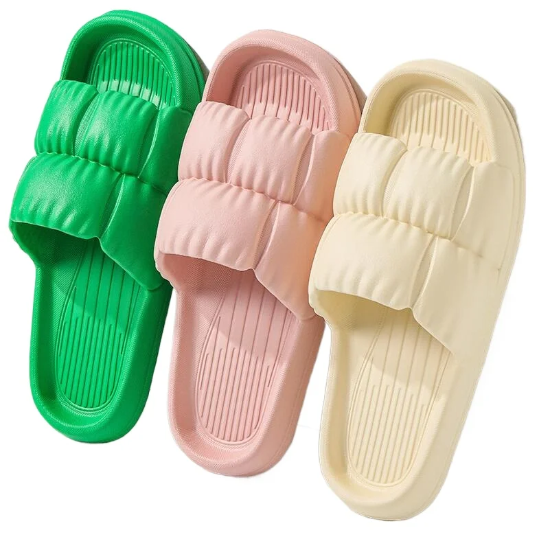 YS595 New spot slippers female summer home bathroom slippers non-slip home indoor thick soles step on shit slippers men wear out