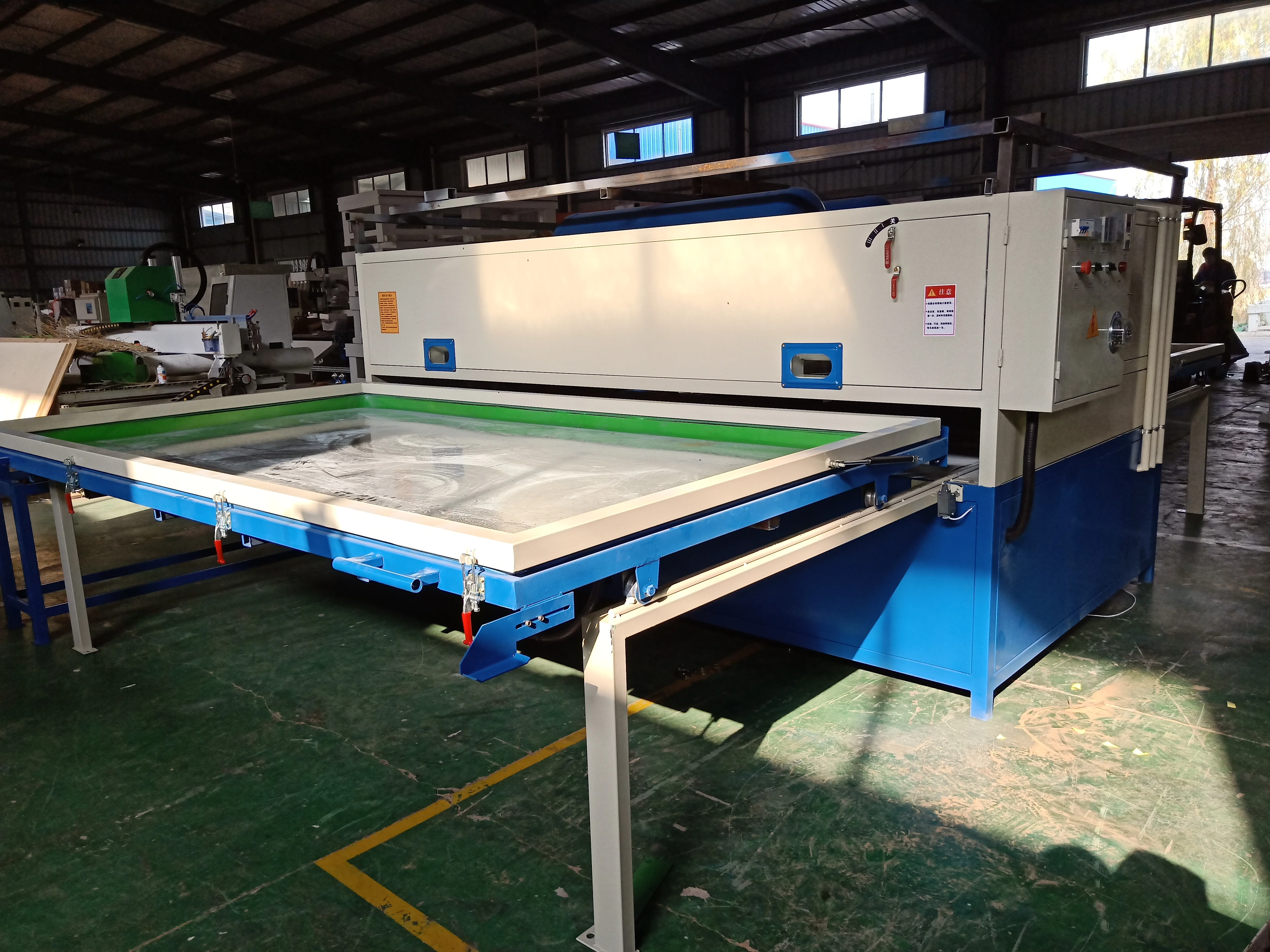 Heat Oven Acrylic Abs Thick Sheet Furniture Panel Veneer Wood Mdf Kitchen Cabinet Vacuum Laminating Machine