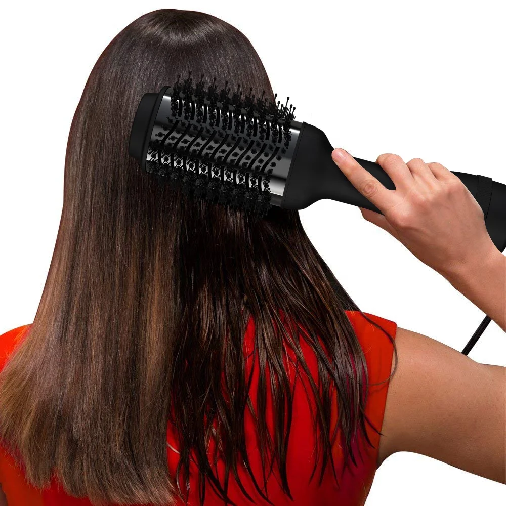 Ulelay Dropship Multi functional 3 in 1 One Step Hair Straightener and Curler Comb with 3 Heat Settings Hot Air Brush Dryer