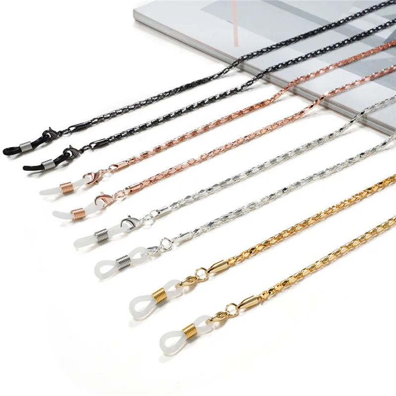 New Fashion Retro Metal Glasses Chain Gold Silver Rose Gold Black Sunglasses Chain for Men Women