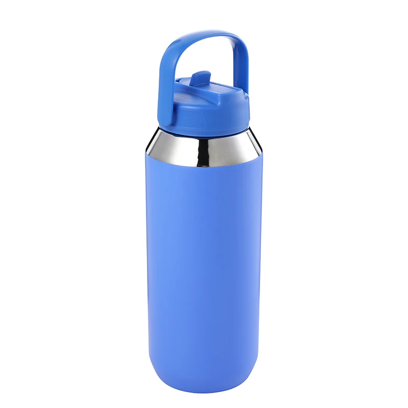 2024 New Design 18oz 24oz 304  Stainless Steel Vacuum Insulated  Sports Water Bottle with handle and straw