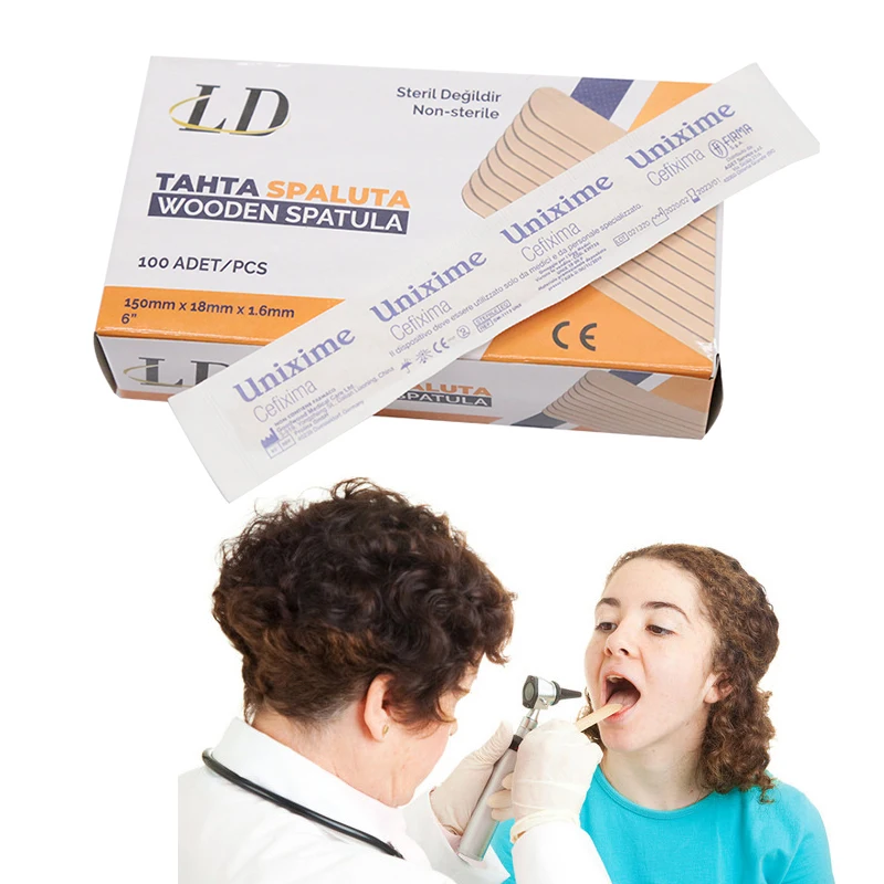 Disposable Wooden Waxing Stick Wax Spatulas Birch Wood Tongue Depressors