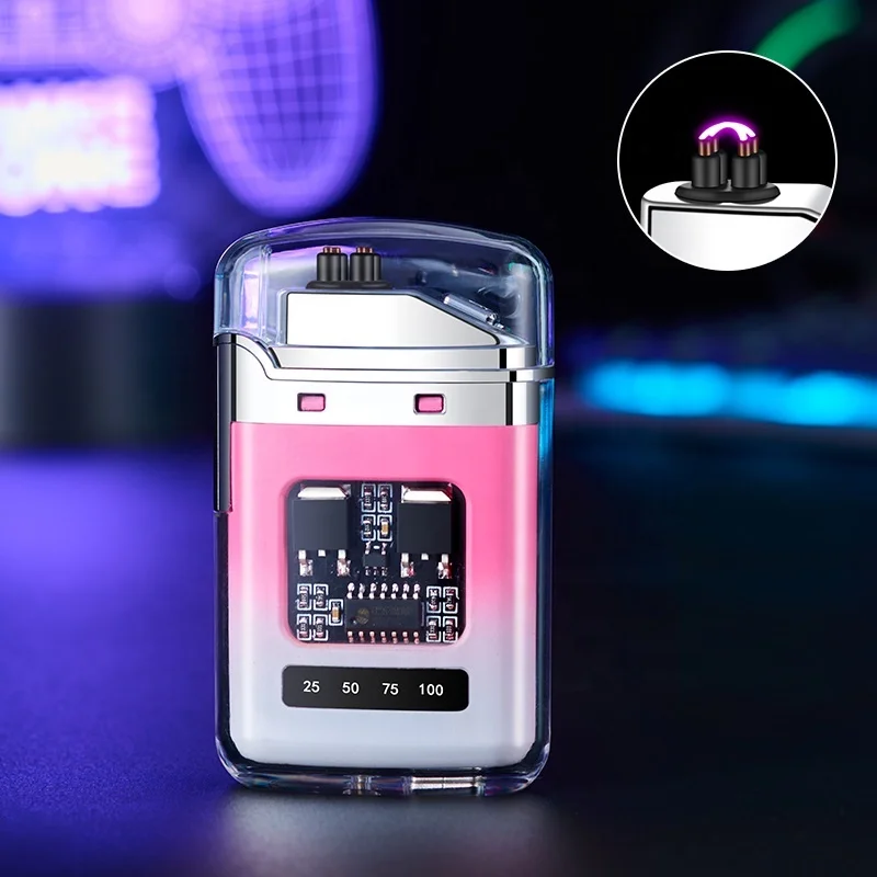 Flameless Electric Plasma Lighter, Windproof Arc USB Rechargeable Dual Arc with Adventure Survival Tactical, Camping