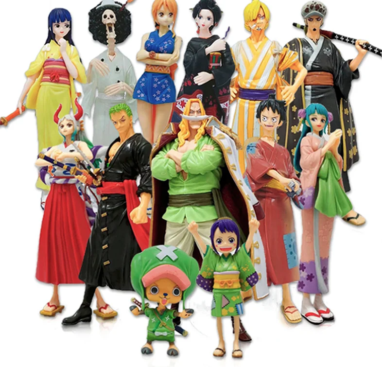 One Pieces Action Figures Luffy Luo Zoro Chopper Sanji Nami Usopp Anime Figure Toys for Decoration