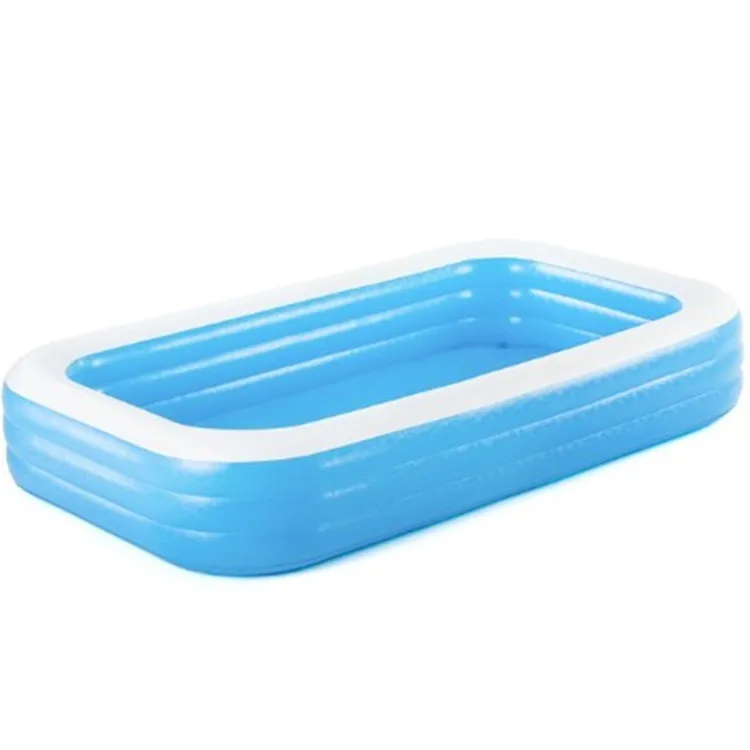 Bestway 54009  blue rectangular family pool bathtub High quality and cheap outdoor  inflatable swimming pools