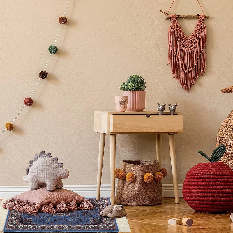 Beautiful Oriental Rug Style Mousepad, Beige Miniature Carpet Computer Mouse Pad, Rectangular, Non-Slip