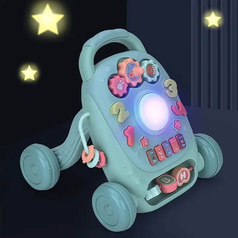 Istaride Baby Sit to Stand Walkers Toy Kids Activity Play Center with Musical Learning Push Walker Baby Toddlers Walker Push Toy