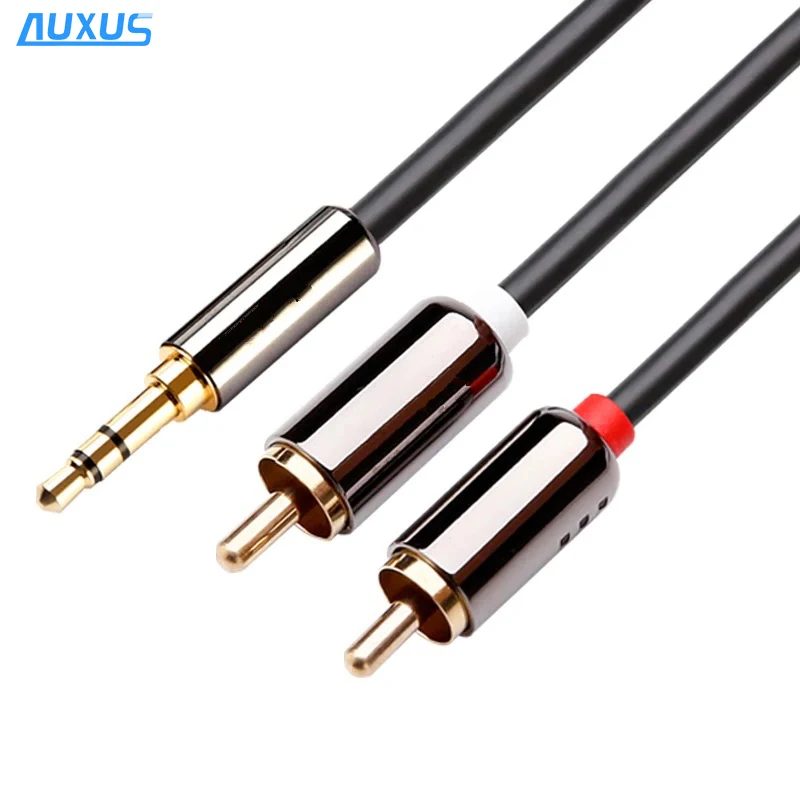 Высокое качество 3 5 мм aux кабель до 2 RCA 2RCA Y splitter