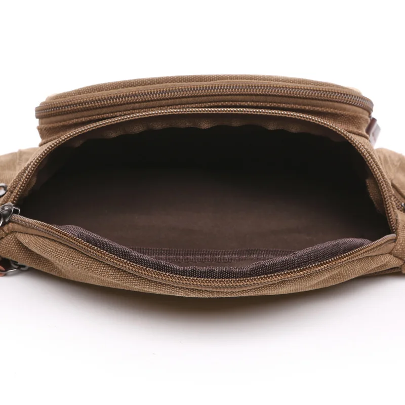 Durable wholesale canvas funny pack mens multifunctional waist bag