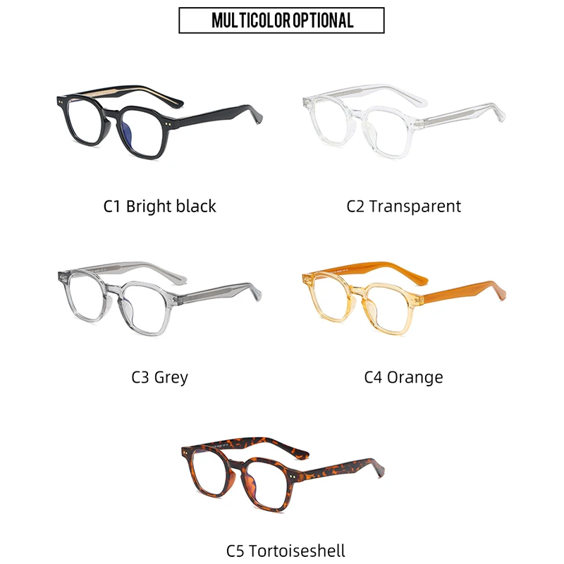 TR90 Anti Blue Light Blocking Glasses Square Vintage Optical Glasses for Men and Women