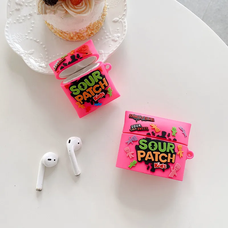  3D силиконовый чехол для беспроводной гарнитуры Air Pod sugar sour детский airpods 2