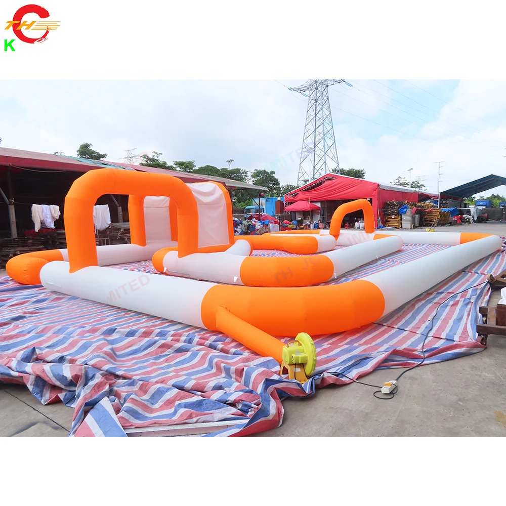 Premium 15x10m Orange Inflatable Air Track for Exciting Car Race Events with Free Shipping on  International