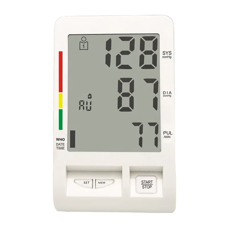 SZMIQU Medical Portable Automatic Upper Arm BP Machine Sphygmomanometer BP Monitor Digital Blood Pressure Monitor With bigscreen