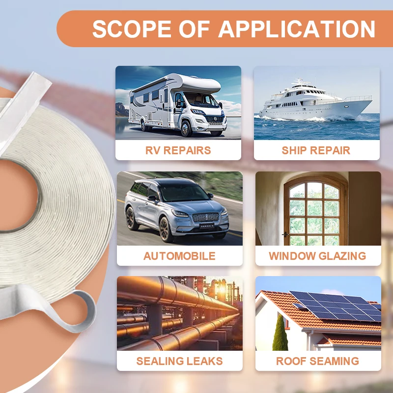 Heat Resistant Butyl Tape,Butyl Duct,Window Rubber Sealant Tape For Boats And Yachts