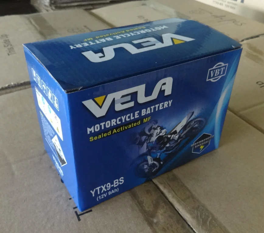  Vela Power high quality motor parts 12V 9ah bateria agm ytx9bs for motorcycle