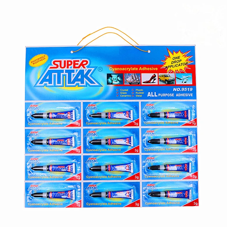 Super Attak all purpose adhesive super glue 3g high performance mighty  502 glue adhesive fast super colla