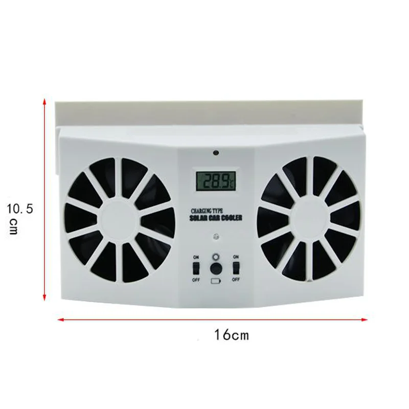 12 volt Solar Car Window Fan High Power Motor Air Circulating Cooling System Car Fan