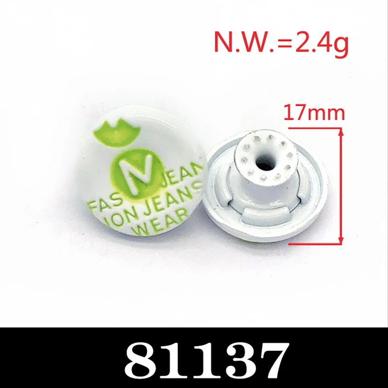 Personalized new N letter custom color jeans buttons for jeans
