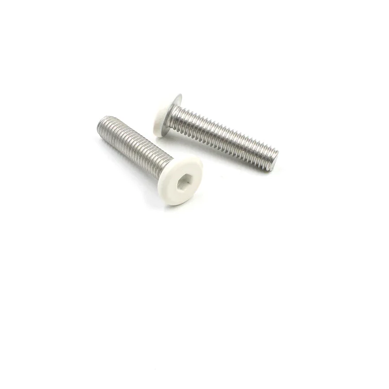 flat head hex socket machine screw stainless steel allen cap screws white screws with colored head