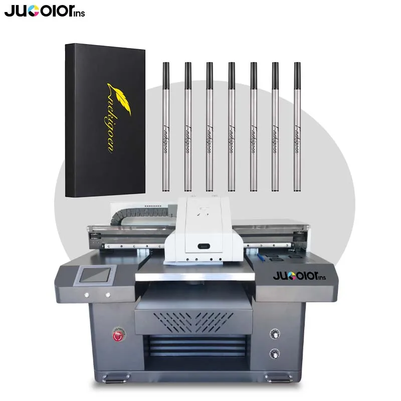 JUCOLOR Tx800 Inkjet Oil Painting Canvas Acrylic Raised Text Smart ID Card UV Printer with Rotary PVC Board Neon UV LED Printer